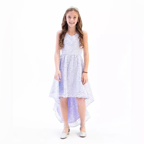 Rare Editions light purple high low dress. Girl’s size 7.  Great used condition! - Picture 1 of 9